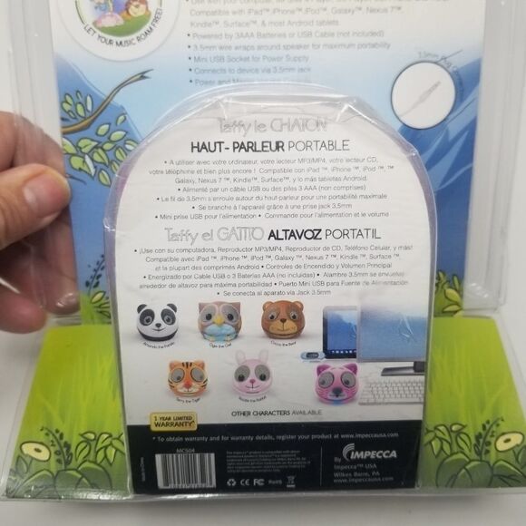 Taffy the Kitten Portable Speaker. ZooTunes. - Picture 4 of 7